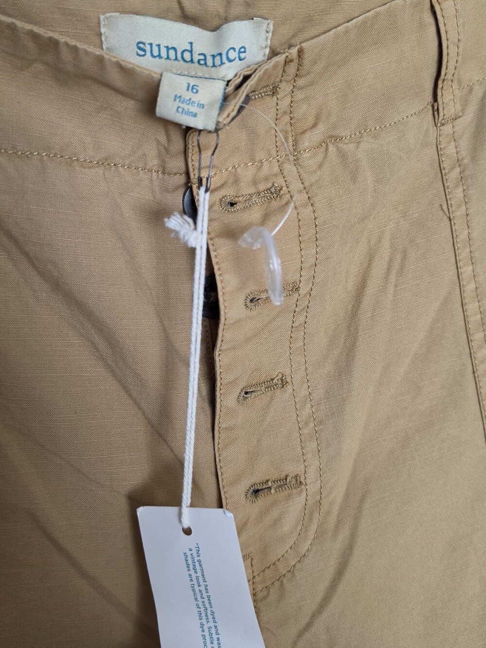 Sundance Ceopped Wide-Leg Utility Pants in Camel - Picture 2 of 7